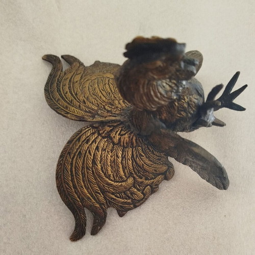 Vintage brass rooster used, decorative