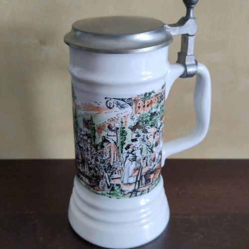 Vintage Rastal beer stein like new with pewter lid