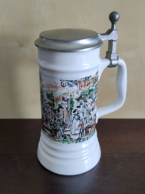 Vintage κούπα μπύρας Rastal σαν καινούργια με καπάκι κασσίτερου