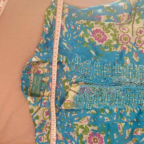 Antica Sartoria Positano style tunic with bead embroidery
