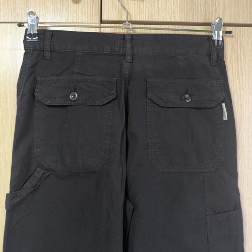 Men's fabric cargo-style pants black size L new