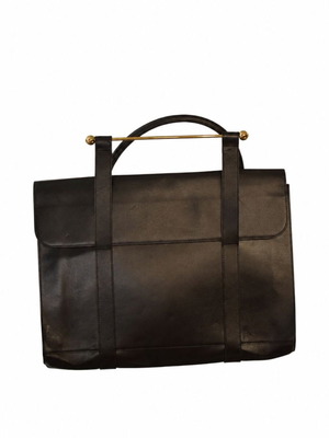 Montblanc Smooth Leather Briefcase used, black and gold