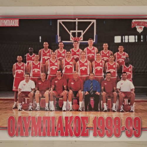 Double Olympiakos Poster Football and Basketball like new