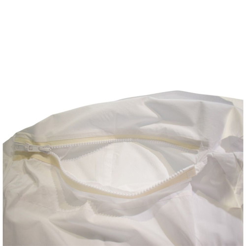 Rundholz white cotton poplin shirt tunic with back zipper, size L