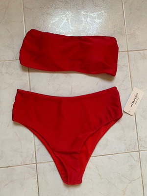 Μαγιό strapless με Brazil ψηλομέσο κάτω μέρος μέγεθος medium-large