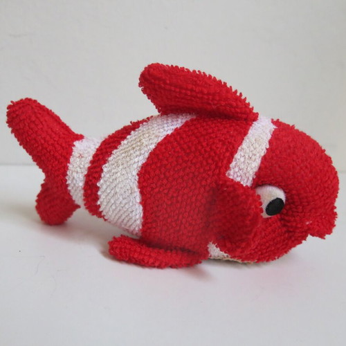 Plush handmade Nemo fish like new, red