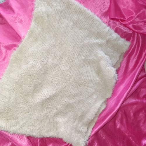 Scarf with fur like new
