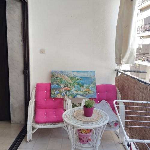 Balcony chairs and table used, white color