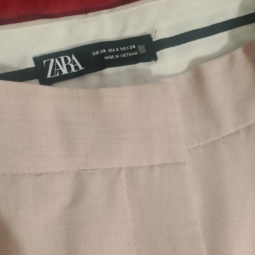 Zara pants like new, straight fit, beige and pink