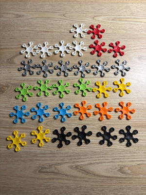 Snowflakes construction toy set used, 32 pieces