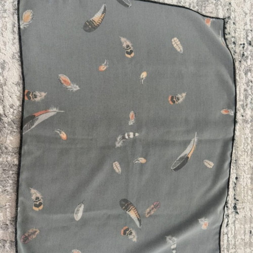 Women's scarf used dark blue