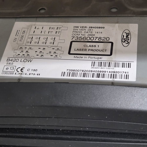 Ford Ka radio CD original full working used with code