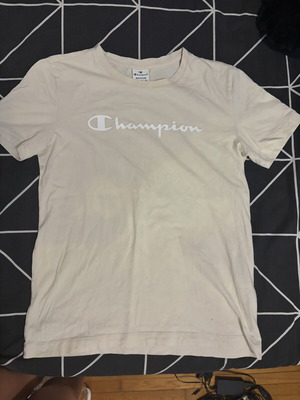 Champion T-shirt, κρεμ χρώμα, μέγεθος M