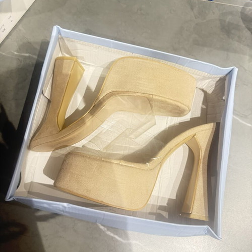 Platform mules size 40 new beige by Mia