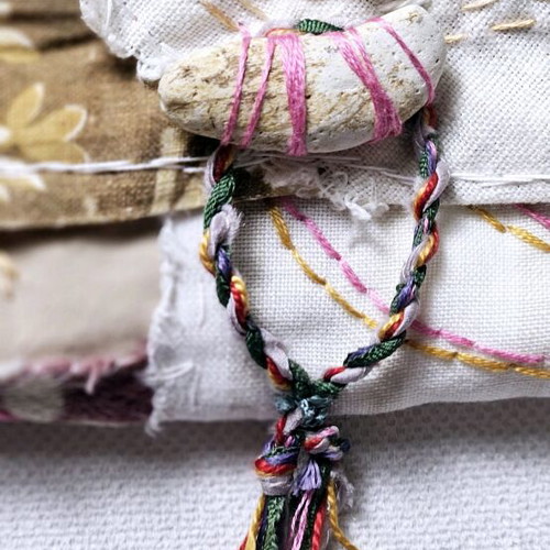 Handmade fabric pouch like new for needles and threads