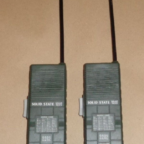 Electronic Solid State Walkie Talkie set of 2 new vintage gadgets