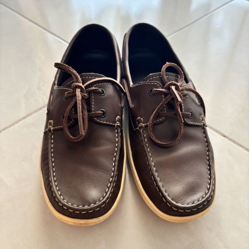 Tod's Marlin Hyannisport men's shoes size 8 like new, brown-white