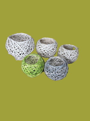 Decorative baskets used, set of 3 for wedding and baptism