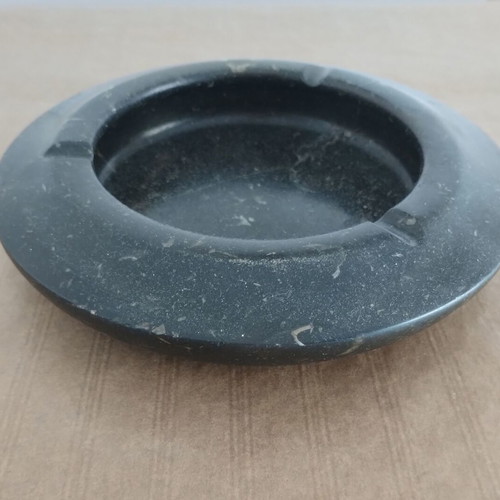 Marble ashtray dark gray handmade, like new