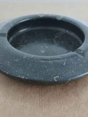 Marble ashtray dark gray handmade, like new