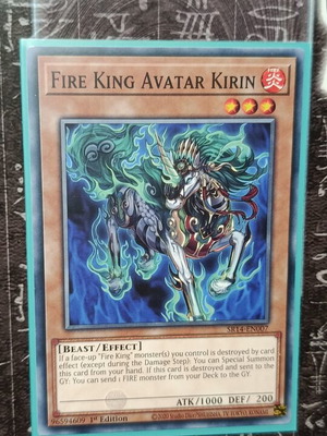 Fire King Avatar Kirin card like new with Ultra Pro sleeve