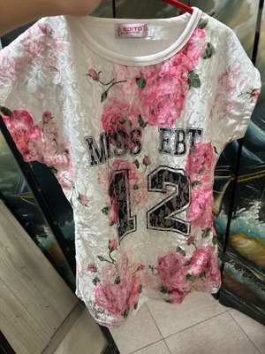 Women's short-sleeve blouse pink like new, size S