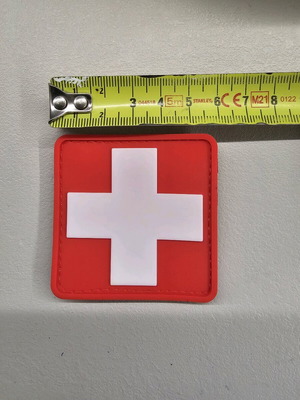 Patches PVC Ερυθρού Σταυρού με velcro, καινούργιο, 6×6