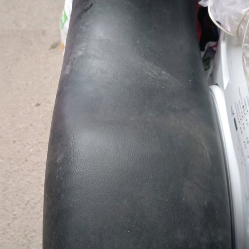 Motorcycle leather seat used, full-size, Italian