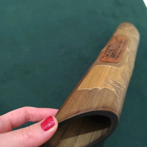 Wooden natural phone holder speaker without power new