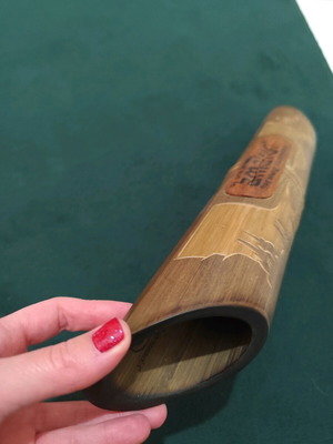 Wooden natural phone holder speaker without power new