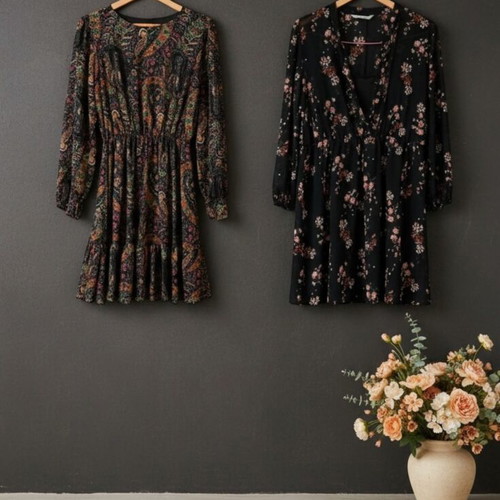 Dresses size M, like new, pack of 2, colorful