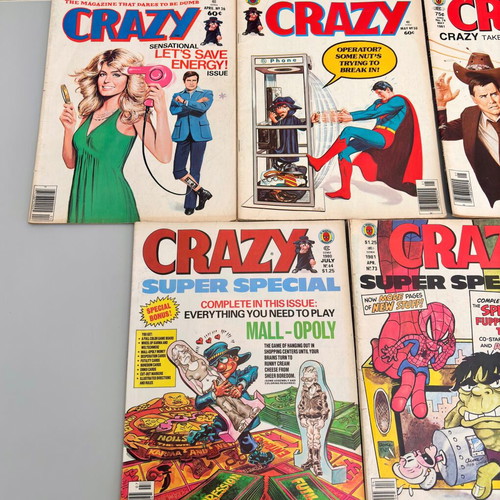 Crazy Magazine US collection used, 7 pieces