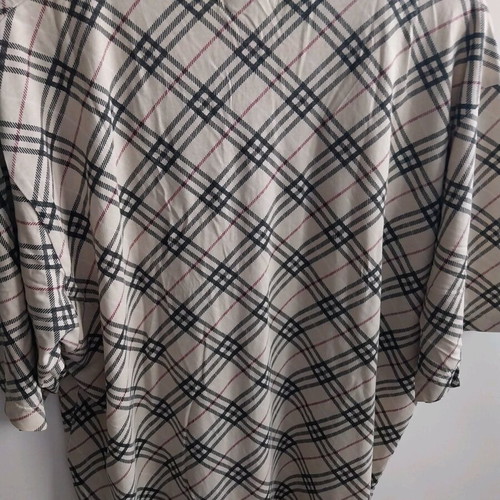 Short-sleeve shirt No XL checked ecru like new