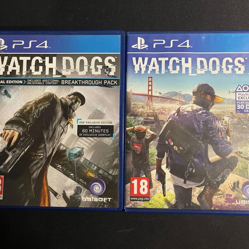 PS4 games Watch dogs and Watch dogs 2 pack like new