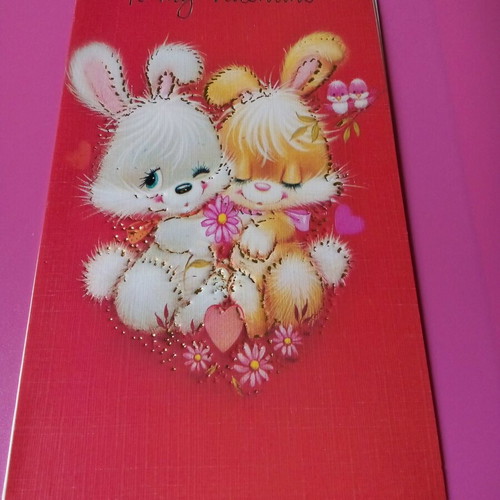 Vintage embossed card like new, blank