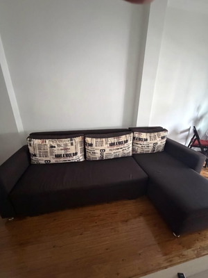 Corner sofa bed used with storage space, separable