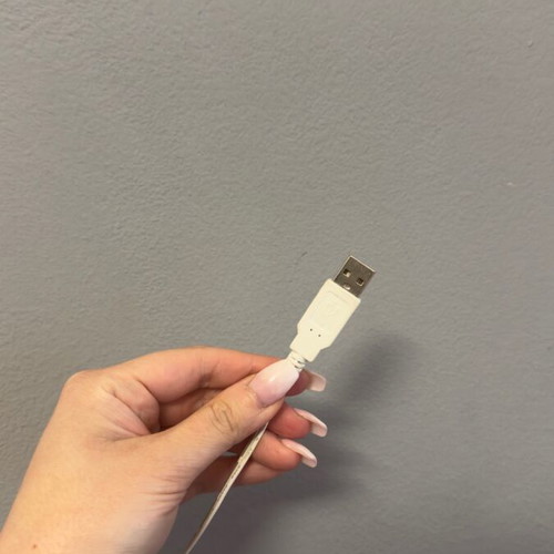 Heart-shaped lamp used, pink with USB connection