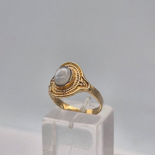Moonstone Crystal Brass Ring new