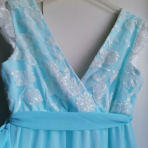 Maxi dress Shine 2gether new, turquoise, size M/L