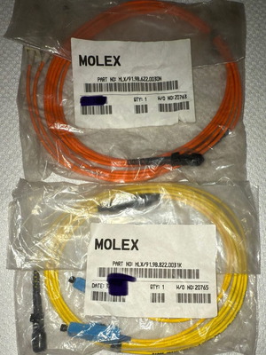 Οπτικές ίνες Molex καινούργιες σφραγισμένες