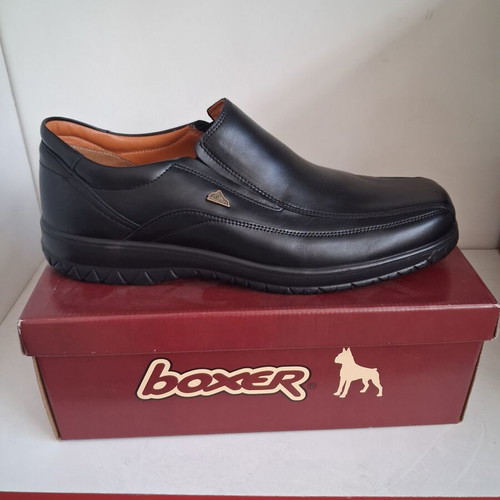 Boxer men's casual shoes size 47 black new, genuine leather