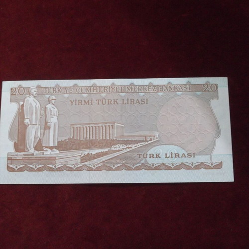 Turkey 20 Lirasi 1970 banknote new, Mustafa Kemal Atatürk