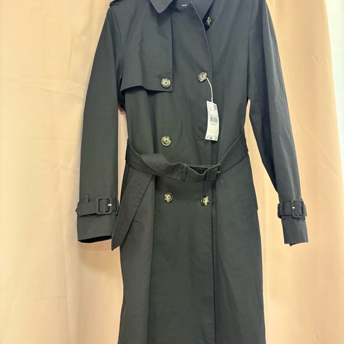 Mango black trench coat new, size M