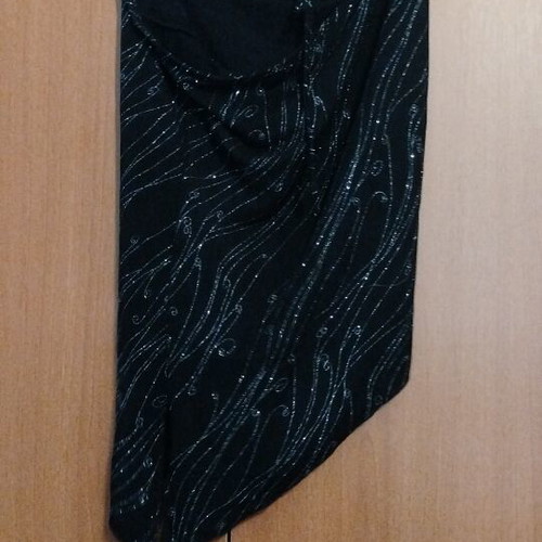 Black blouse with silver straps like new, size S