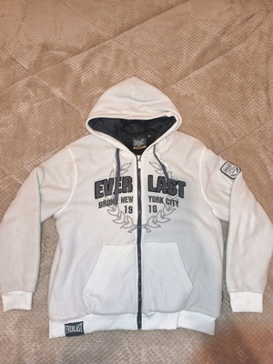 Everlast jacket used with fur lining, size L, white