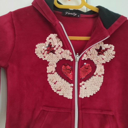 Girls' Vanity cardigan size 8 used, red