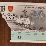 PAOK – Arsenal UEFA Cup 1997 ticket used