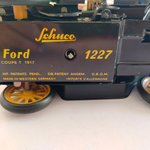 Schuco 1227 Ford Coupe T 1917 wind-up toy used, 60s-70s vintage