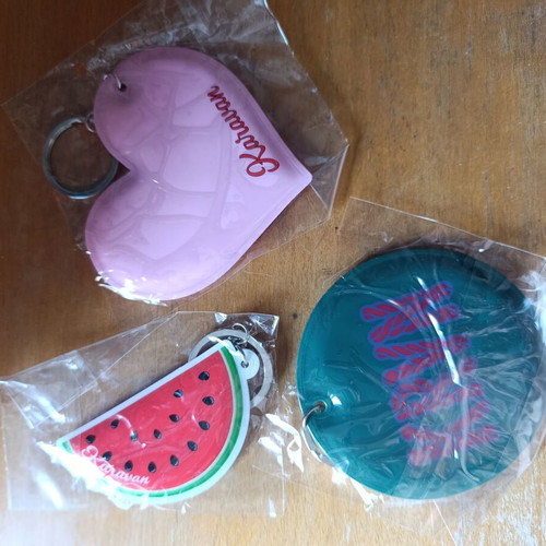 Karavan keychains new, pack of three, colorful