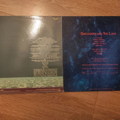 Mike Oldfield vinyl records used, Crises and Discovery and the Lake